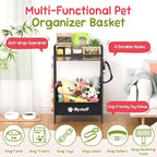 Kaiferty Medium Dog Toy basket, Toy Box for Dogs, Pet Toys Bin Dog Metal Wire Basket for Toys, Food Storage, Storage Organizer Chest Storage, Toy Box for Living Room Area (Black)