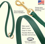 Viper Biothane K9 Working Dog Leash Waterproof Lead for Tracking Training Schutzhund Odor-Proof Long Line with Solid Brass Snap for Puppy Medium and Large Dogs 4ft, Hunter Green