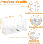Dog Toy Bin Toy Basket Metal Storage Box with Handles Dog Organizer Chew-Proof White Dog Toy Box Blankets Leashes Chest Puppy Dog Toy Storage Container Home Decor Pet Toys Dog Cat