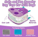 No Stuffing Dog Toys -8 Pack Squeaky Dog Crinkle Toys for Small Medium Dogs | Interactive Durable Plush Dog Toys,Cute Textured Animals Stuffless Pet Squeaky Toys for Puppy Teething Chewing