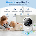 Ozone Odor Eliminator for Strong Odor 99% Cat Litter Deodorizer Pets Poof | Odor Removal Air Ionizers Home Plug-in Air Purifier for Bedroom, Toilet, Kitchen, Shoe, Smoke, Formaldehyde Air Freshener