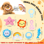 Hungdao 80 Pcs Dog Squeaky Toys Bulk for Small Dog Cute Plush Stuffed Puppy Chew Teething Toys Pet Bundle Easter Gift for Chewing Cleaning & Interactive Play(Vivid Style)