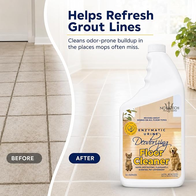NOYATECH Pet Floor Cleaner Concentrate, Enzyme Urine Odor Remover, 32 oz