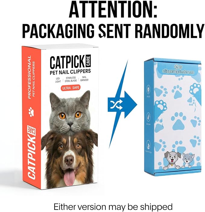 Pet Nail Clipper with Light, Type-c Dog Claw Trimmer & Grinder | Rechargeable Cordless Dog&Cat Cutter, Safety Lock & Catcher, Stainless Blades Grooming for Small Medium Large Pets, Black
