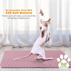 Cat Litter Mat 16"x20",Double Layer EVA litterbox Mat, Pink | Waterproof honeycomb large grid, urine-proof and odor-free. Traps litter, easy cleanup,Washable, non-slip backing