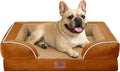 Comfort Expression Orthopedic Dog Bed for Medium Size Dog with Bolster | Waterproof Dog Couch Bed with Washable Cover & Non-Slip Bottom, Supportive Egg Crate Foam Medium Pet Bed, 30x20 Inch