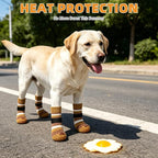 KOOLTAIL Dog Socks for Hot Pavement, Non Slip Dog Shoes to Prevent Licking Paws, Dog Booties with Grippers for Hardwood Floors, Puppy Boots & Paw Protectors for Small Medium Large Senior Dogs, M