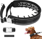 Mayerzon Prong Collar for Large Medium Dogs with Metal Buckle | No Pull Pinch Collar with Hidden Covered Walking Training for Pitbull German Shepherd Doberman Patented