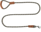 Mile High Life Dog Leash with Genuine Leather Handle, 6 FT/5 FT/4 FT | Leather Grip Rope Leash, Heavy Duty 360° Swivel Metal Clasp, for Small Medium & Large Dogs