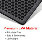 Waretary Cat Litter Mat, 36"x30", Waterproof, Scatter Control, Black | Double Layer, Urine-Proof, Non-Slip, Durable, Easy to Clean, Paw-Friendly, Safe & Odorless, Fits Large Litter Boxes