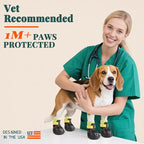 Dog Shoes for Hot Summer Pavement, Dog Shoes for Small Dogs, Waterproof Dog Boots & Paw Protectors, Non-Slip Dog Rain Booties, Easy Clean Sandals for Beach Black Size 1