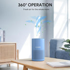 FULMINARE Air Purifiers for Home Bedroom H13 HEPA Air Filter | 360° Intake for Pet Hair, Smoke, Odors , 3 Speeds, Timer, 24dB, Small Mini Air Purifier with Night Light,Deep Blue