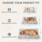 Orthopedic Dog Bed for Dogs, Calming Plush Dog Mat with Thick Cushion Support, Washable Fluffy Pet Bed with Non-Slip Bottom, Soft Indoor Dog Crate Bed (Gray, 23.0" L x 18.0" W x 3.0" Th)