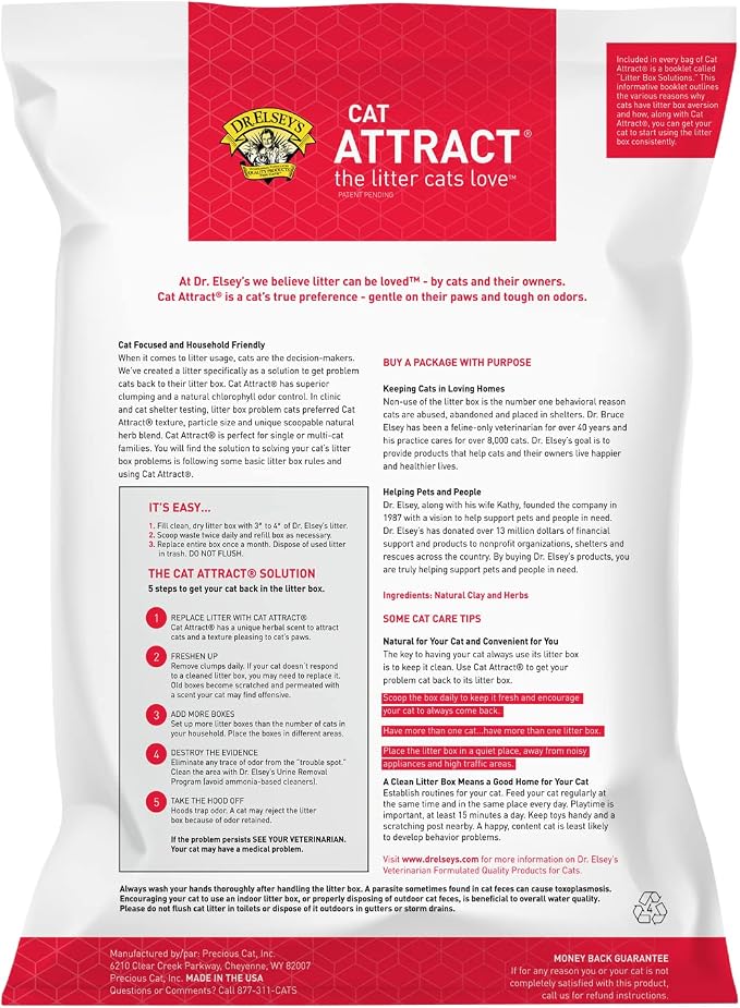 Dr. Elsey's® Cat Attract® Clumping Clay Cat Litter 18-lb. Bag