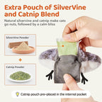 Potaroma Cat Toys Flapping Bird (No Flying), Lifelike Sandpiper Chirp Tweet, Rechargeable Touch Activated Kitten Toy Interactive Cat Exercise Toys for All Breeds Cat Kicker Catnip Toys 4.0" | Lifelike Sandpiper Chirp, Touch Activated, Rechargeable Kitt...