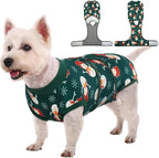 Kuoser Dog Surgery Recovery Suit, Doggie Surgical Bodysuit for Female Male Dogs, Pet Anti Licking Shirt for Spay Neuter Dog Cone Alternative