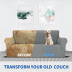 MAXIJIN Stretch Oversized Couch Covers for 3 Cushion Couch (91"-110"), 1-Piece Large Sofa Cover Slipcover Furniture Protector for Kids,Dogs (Extra Large, Diamond Pattern Light Gray)