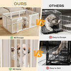 Dog Playpen, Clear Dog Pen, Dog Pen Indoor, Easy to Install and Remove Dog Play Pen, Puppy Playpen Suitable for Dogs, Cats,Dog Playpen Indoor (White, 30.3 inch Height, 10 Panels)