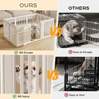 Dog Playpen, Clear Dog Pen, Dog Pen Indoor, Easy to Install and Remove Dog Play Pen, Puppy Playpen Suitable for Dogs, Cats,Dog Playpen Indoor (White, 23.6 inch Height, 10 Panels)