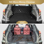 Veckle SUV Cargo Liner for Dogs - Trunk Cover with Bumper Flap Protector | Water Resistant Pet Cargo Cover, Low-Profile Padded Mat, Dog Car Seat Cover Prevents Scratches Pet Hair Mud Dirt