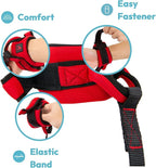 Gooby Neoprene Wrist Band Sport Leash - Black, 6 FT - Comfortable Hands Free Leash with Elastic Band for Small, Medium and Large Dogs