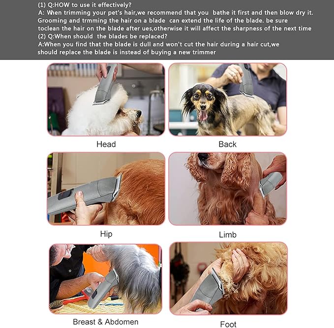 4FC Blade Detachable Pet Clipper Replacement Blades, Ceramic and Stainless Steel, Compatible with Andis, Oster, and Wahl Clippers | Dog Grooming Blade For Oster A5/Wahl KM Series Dog Clipper ,Ceramic Blade & Stainless Steel Blade