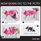 FUAMEY Dog Surgery Suit, Surgical Suit for Dogs, Dog Onesie for Surgery | Cone Collar Alternative, Abdominal Wound Protector, Anti Lick Suit, Soft Dog Bodysuit after Surgery Female Male, Rose Dye XXL