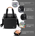Pet Grooming Bag, Dog Grooming Supplies Organizer Tote Bag, Perfect for Pet Grooming Tool Kit Accessories-Black