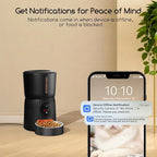 Faroro Automatic Cat Feeder with Camera, 1080P HD Video with Night Vision, 5G WiFi Automatic Dog Feeder with APP Control, 2-Way Audio, Blockage Sensor for Cats or Small Dogs, 4L (Black)