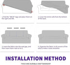 ZNSAYOTX Super Stretch Chair Slipcover Universal Sofa Chair Covers for Living Room Dogs Pet Furniture Protector Spandex Armchair Slipcovers with Anti Slip Foam Sticks (Light Grey, Chair)