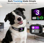 RPZ Automatic Dog Bark Collar for Small Medium Large Dogs 8-150 Lbs, Pink | Rechargeable anti barking collar with bark count tracking, 4 training modes, 3 sensitivity levels and IP67 waterproof