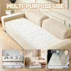 Couch Cover for Dogs Washable,Non Slip Fuzzy Durable Pet Friendly Cozy | Soft Slipcovers for 3 Cushion Sofa Cover,Plush Thick Protector Fits Mat Bed Leather & Fabric Couches (Beige 27.6"x82.7")