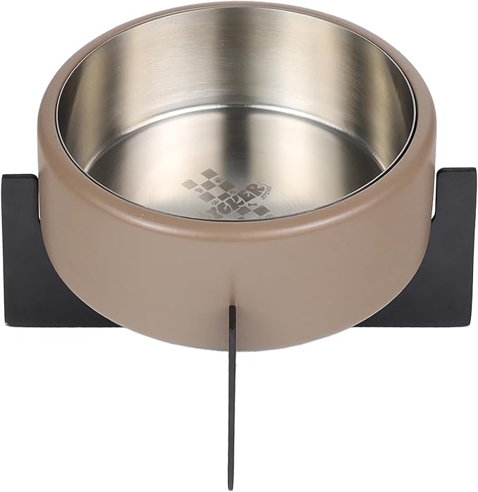 Ripple Ridge 16oz (2 Cups) Small/Medium Slanted Pet Feeder with Weighted Concrete Base and Removable Stainless Steel Bowl, Non-Slip Dishwasher Safe for Dogs, Cats, Pink DBL3001A