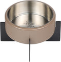 Ripple Ridge 16oz (2 Cups) Small/Medium Slanted Pet Feeder with Weighted Concrete Base and Removable Stainless Steel Bowl, Non-Slip Dishwasher Safe for Dogs, Cats, Pink DBL3001A