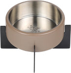 Ripple Ridge 16oz (2 Cups) Small/Medium Slanted Pet Feeder with Weighted Concrete Base and Removable Stainless Steel Bowl, Non-Slip Dishwasher Safe for Dogs, Cats, Pink DBL3001A