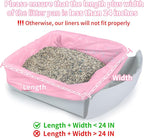 ANWA 120 Count Cat Litter Box Liners for Automatic Cat Litter Box and Litter Box Robot 4/5, Heavy-Duty, Extra Thick, Economy Bulk Pack, Pink