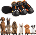 Dog Shoes for Hot Pavement Anti-Slip Dog Boots & Paw Protectors for Large Dogs Breathable Small Medium Large Dog Booties for Summer Hiking Outside Winter Snowy Day Dog Booties 4PCS