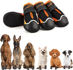 Dog Shoes for Hot Pavement Anti-Slip Dog Boots & Paw Protectors for Large Dogs Breathable Small Medium Large Dog Booties for Summer Hiking Outside Winter Snowy Day Dog Booties 4PCS