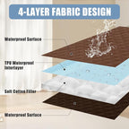 Smiry Waterproof Reversible Pet Couch Covers for Dogs | Pet Friendly, Soft Fabric, Washable Sofa Furniture Protector for Dogs Cat Kids, Checkered (68"x82", Brown/Chocolate)