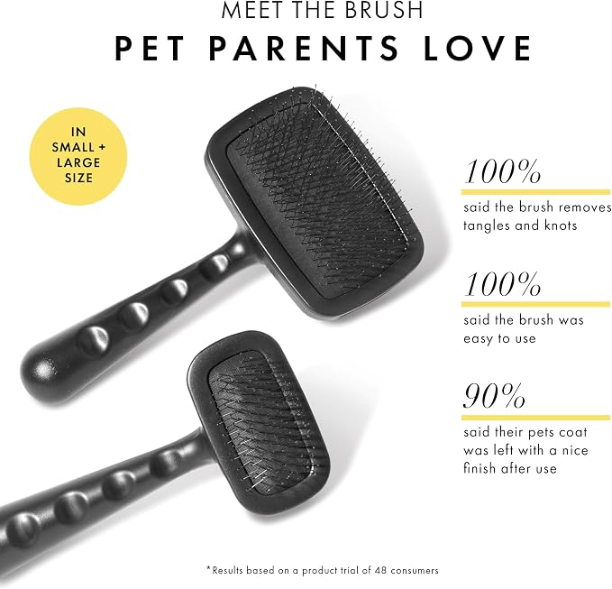 Tweezerman Slicker Brush for Pets-Grooming Brush with Coated Bristles