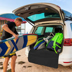 Veckle SUV Cargo Liner for Dogs - Trunk Cover with Bumper Flap Protector | Water Resistant Pet Cargo Cover, Low-Profile Padded Mat, Dog Car Seat Cover Prevents Scratches Pet Hair Mud Dirt