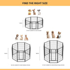 Dog Playpen Indoors/Outdoor, 36 inch 4 Panels Dog Play Pen for Small Dogs, Rustproof Metal Pet Fence for RV Camping/Yard/Garden