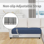 Easy-Going Sectional Couch Covers for Dogs L Shape Sofa Cover Reversible Sofa Slipcover Chaise Lounge Cover Furniture Protector Cover for Pets Dog Cat (30 x 50 inches, Dark Blue/Light Blue) | Dark Blue/Light Blue, Sofa Slipcover For Dogs, Fits Left/Rig...