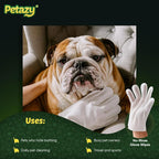 Pet Glove Wipes for Dogs & Cats - Paws, Ears & Butt Cleaning, 2x25pk | Lavender, Grooming Glove, Deodorizing, Tear-Resistant, Thick, Hypoallergenic, Aloe & Coconut Oil for sensitive skin, No Rinse