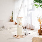 LIFLIX 27" Cat Scratching Post, Sisal Cat Scratcher with Interactive Track Balls and Hanging Balls, Vertical Scratching Posts for Indoor Cats and Kittens