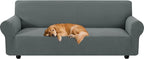 XINEAGE Stretch 4 Seater Slipcover, Non-Slip Pet Couch Cover,Light Green | Washable Furniture Protector, Elastic Bottom, Dogs & Cats Friendly, Scratch-resistant, Fast Setup, High Elasticity