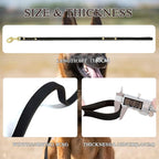 Heavy Duty Leather Dog Leash 6 ft x 3/4 inch, Genuine Leather Dog Training Leash, Soft and Strong Leashes for Medium and Large Dogs Black