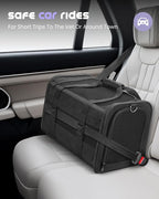 MIDOG Cat Carrier Soft for Small-Medium Cats Up to 25lbs, Airline Approved | Expandable Square Design,Comfort & Breathable Window,Equipped with anti-slip lock zippers and an internal safety leash