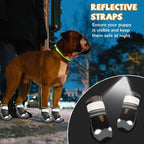 Dog Shoes for Large Small Medium Dogs, Dog Boots for Winter Snow Day, Anti-Slip Dog Booties & Paw Protectors, Outdoor Puppy Shoe for Hiking Hardwood Floor with Reflective Straps Size 1