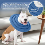 IDOMIK Dog Recovery Collar, Waterproof Soft Dog Cone After Surgery | Comfy Protective Elizabethan Collar Alternative for Dogs Cats, Adjustable Pet Neck Donut Cone Anti-Licking Wounds,Navy,XL
